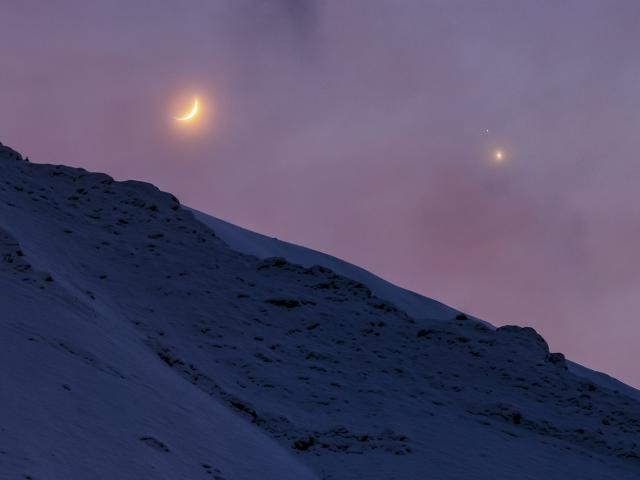 Conjunction after Sunset