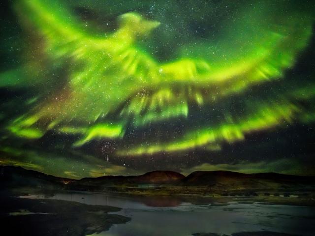 A Phoenix Aurora over Iceland