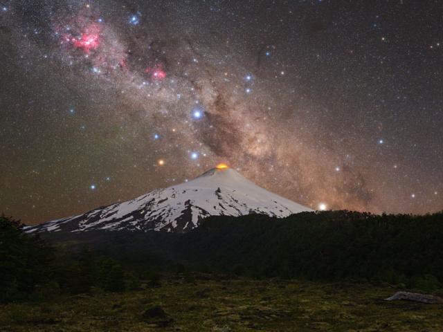 Southern Cross over Chilean Volcano