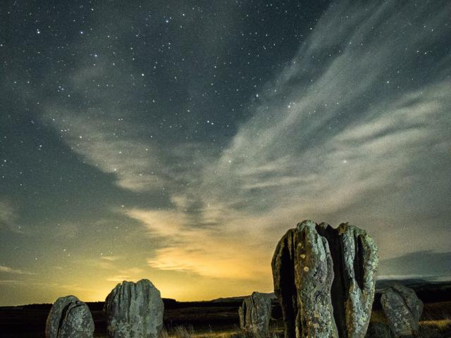 Mars over Duddo Stone Circle