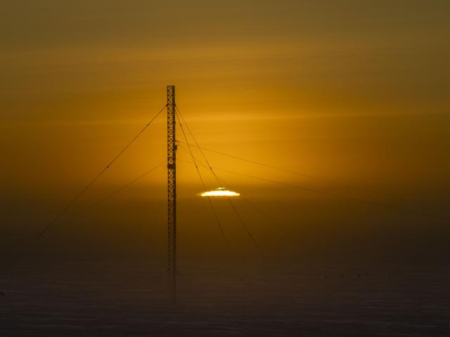 Sunrise at the South Pole