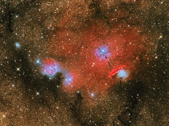 NGC 6559: East of the Lagoon