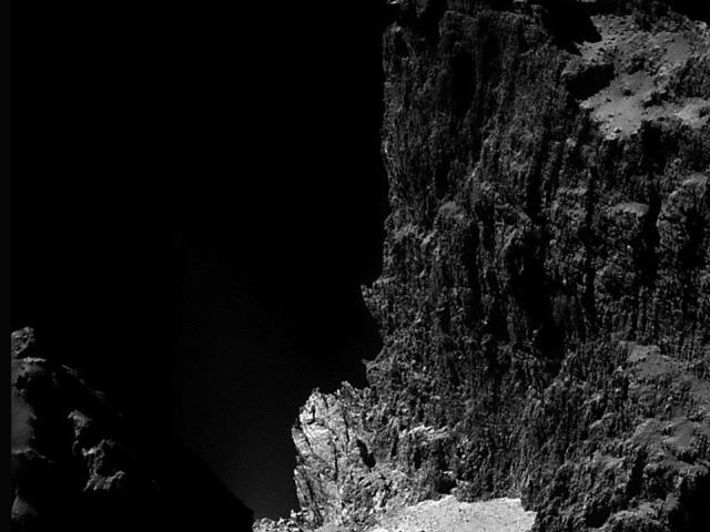 A High Cliff on Comet Churyumov Gerasimenko