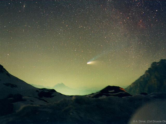 Comet Hale Bopp Over Val Parola Pass