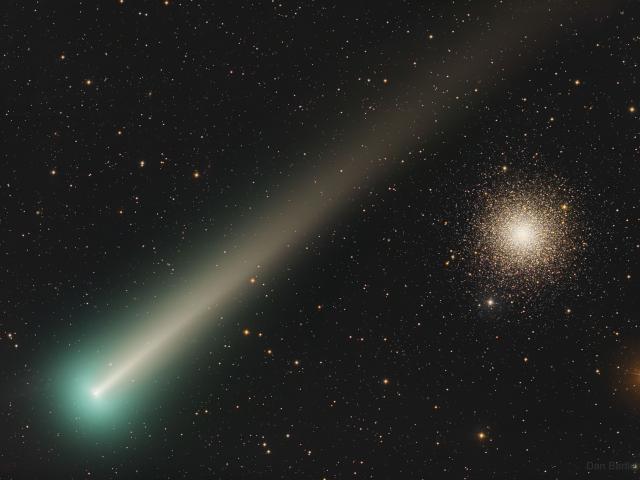 Comet Leonard Before Star Cluster M3