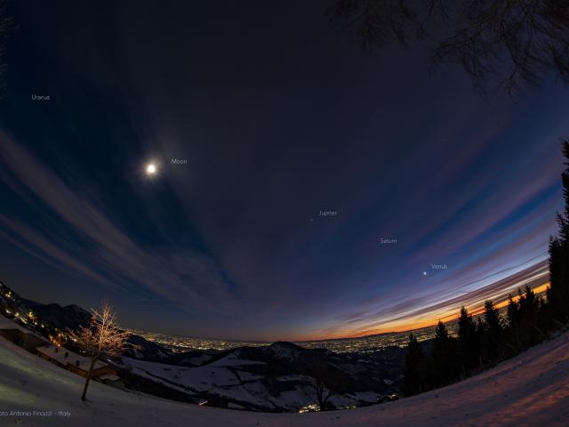 Planetary Alignment over Italy