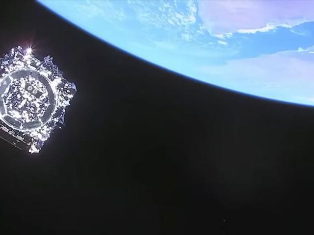James Webb Space Telescope over Earth