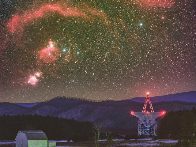 Orion over Green Bank