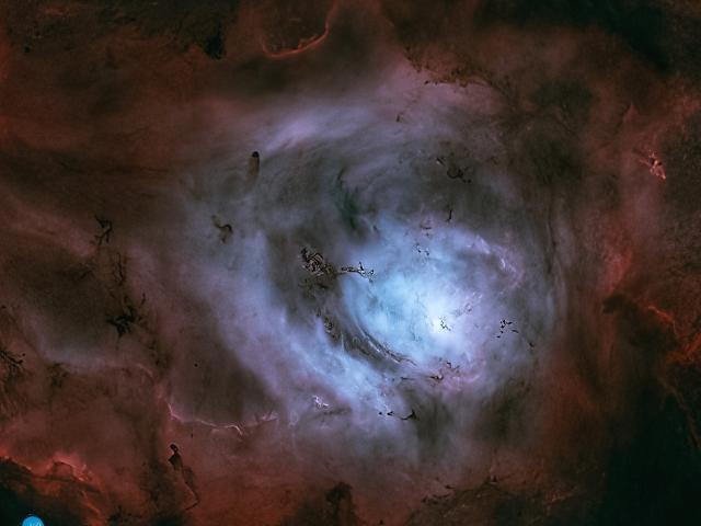 The Lagoon Nebula without Stars