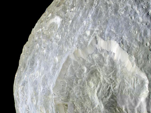 Herschel Crater on Mimas