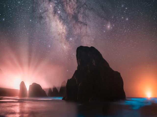 Sea and Sky Glows over the Oregon Coast