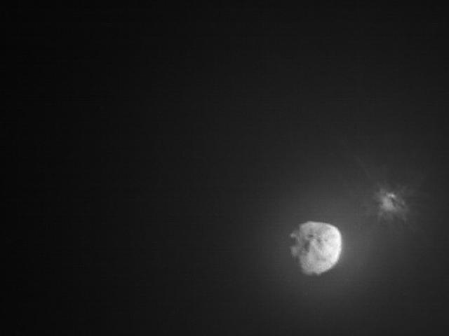DART Asteroid Impact from Space