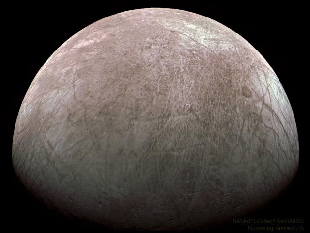 Jupiter’s Europa from Spacecraft Juno