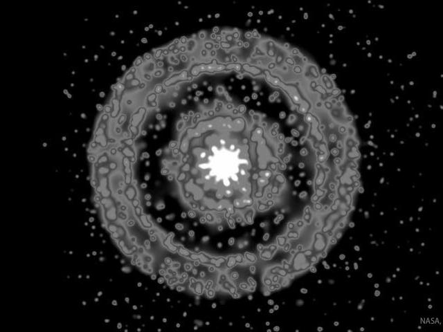 X-Ray Rings Around a Gamma Ray Burst