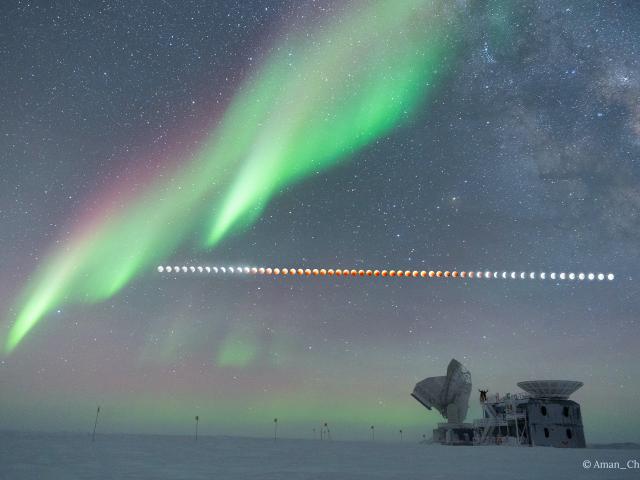Lunar Eclipse at the South Pole