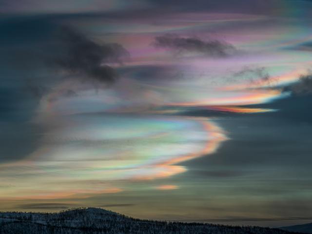 Nacreous Clouds over Lapland