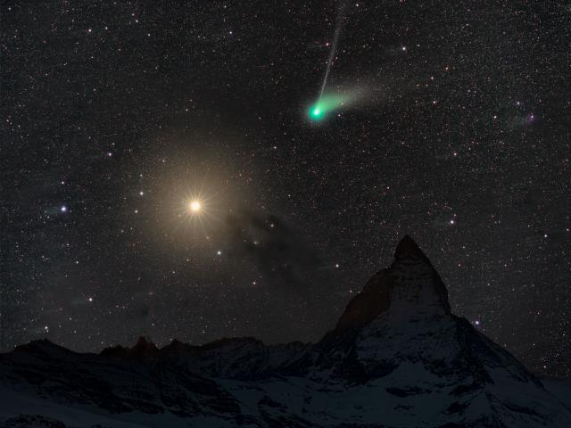 Comet ZTF and Mars