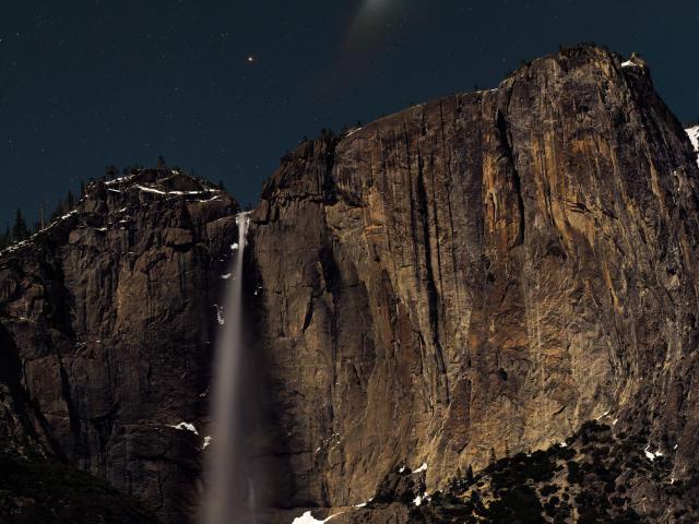 Comet ZTF over Yosemite Falls