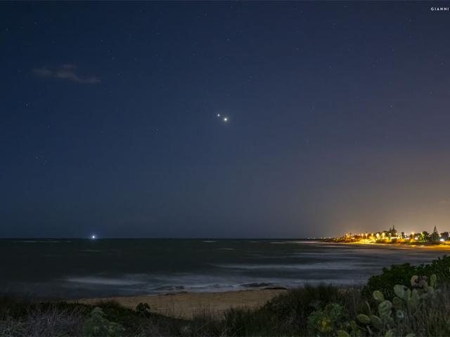 Jupiter and Venus over Italy