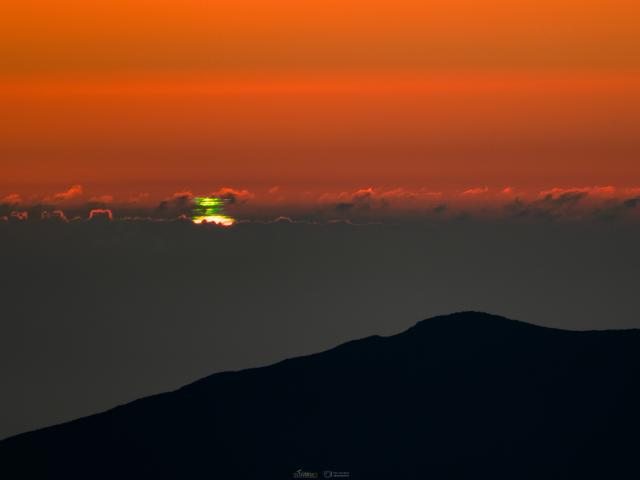 A Multiple Green Flash Sunset