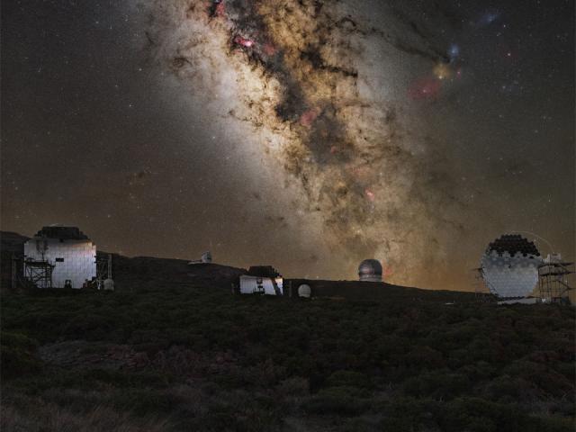 Milky Way above La Palma Observatory