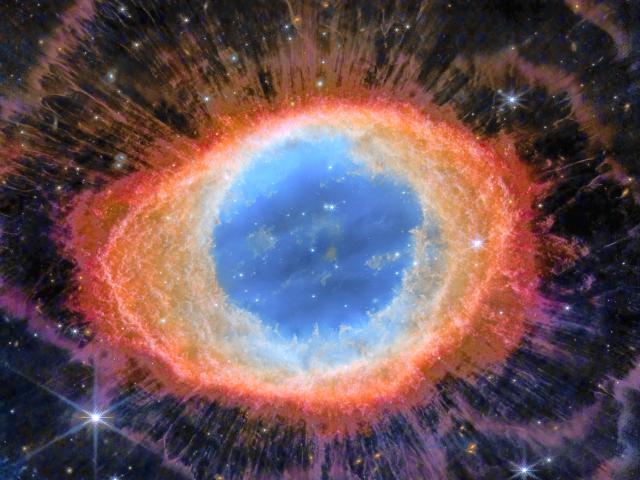 The Ring Nebula from Webb and Hubble