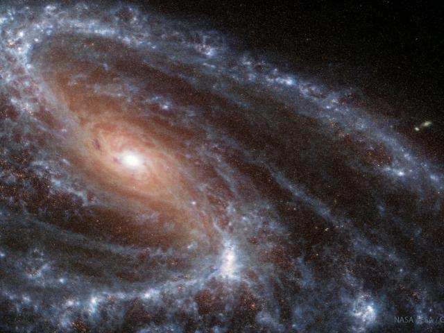 Unusual Spiral Galaxy M66 from Webb