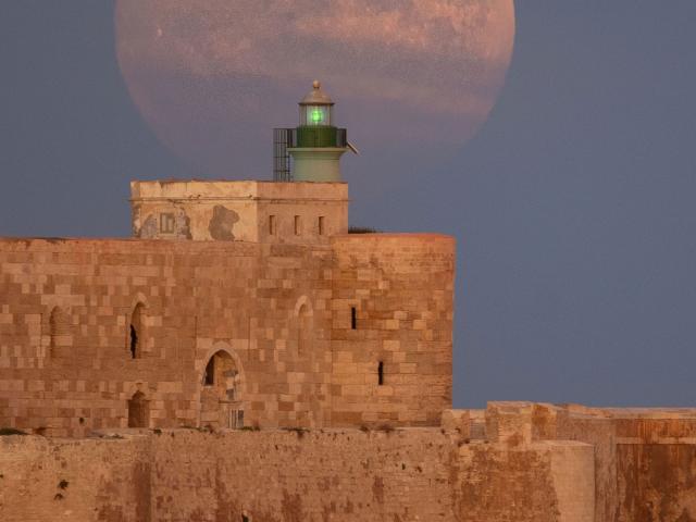 Blue Supermoon Beyond Syracuse