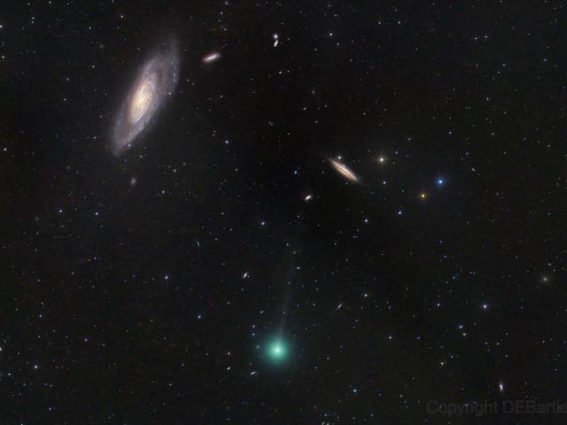 Galaxies and a Comet