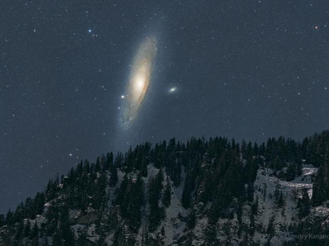 Andromeda over the Alps