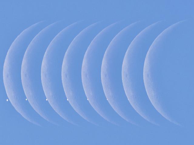 Daytime Moon Meets Morning Star