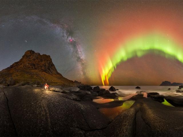 Aurora and Milky Way over Norway