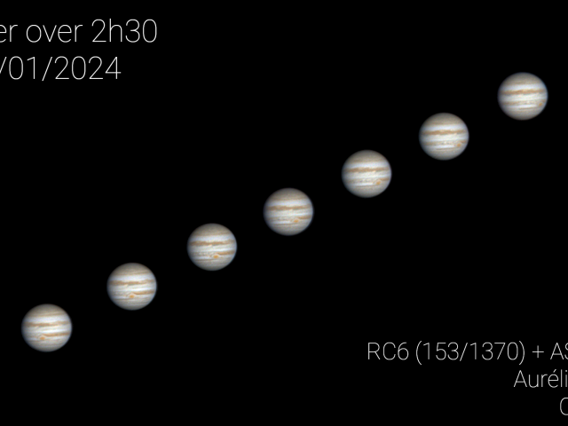 Jupiter over 2 Hours and 30 Minutes