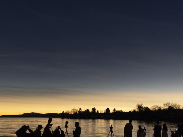 Moon Shadow over Lake Magog