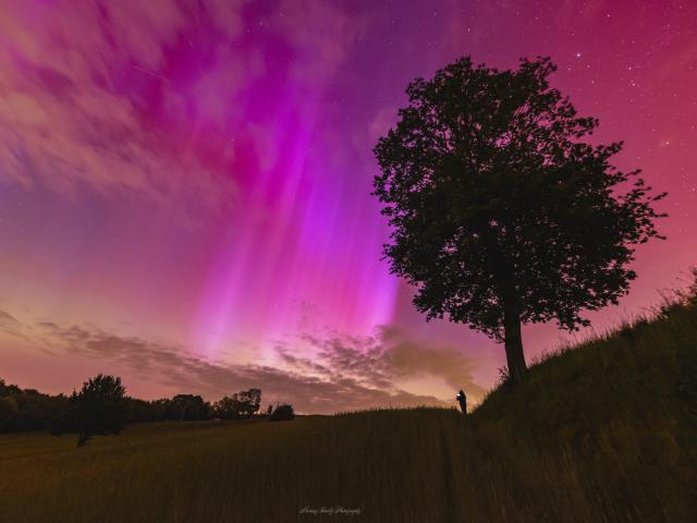 Red Aurora over Poland