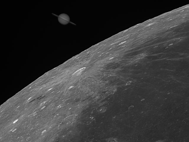 Saturn at the Moon’s Edge