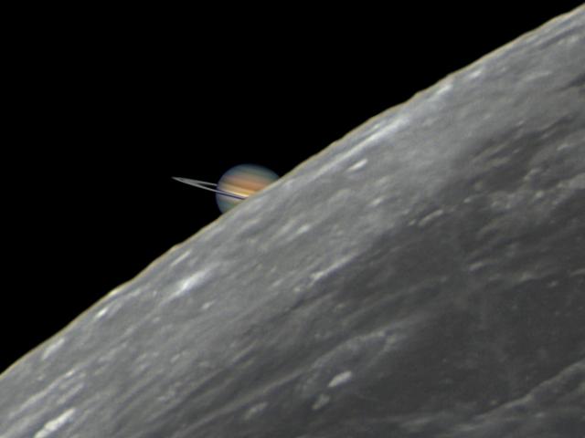 Moon Eclipses Saturn