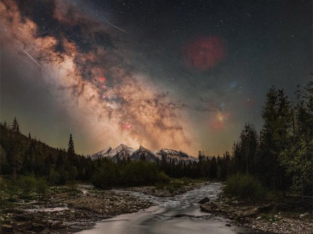 A Night Sky over the Tatra Mountains