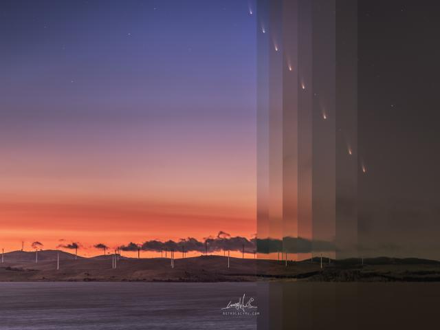 Comet A3 Through an Australian Sunrise