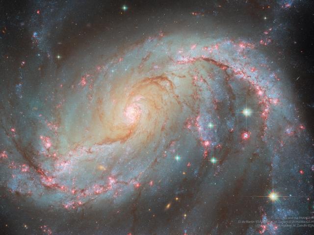 NGC 1672: Barred Spiral Galaxy from Hubble