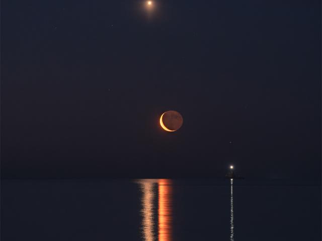 Planet Lines Across Water