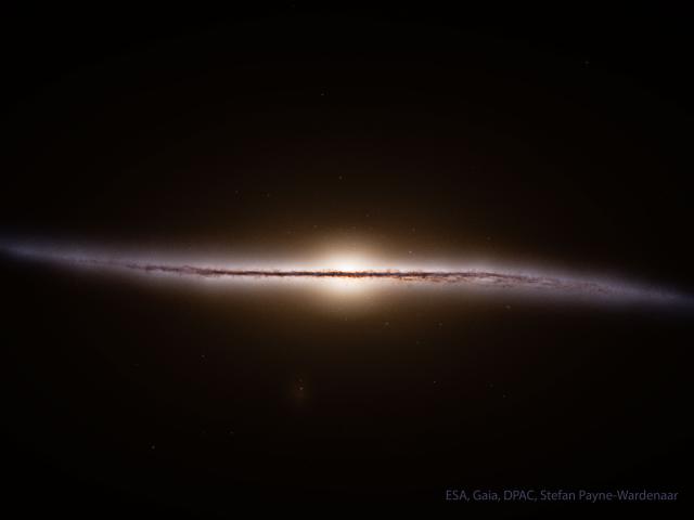 Gaia Reconstructs a Side View of our Galaxy