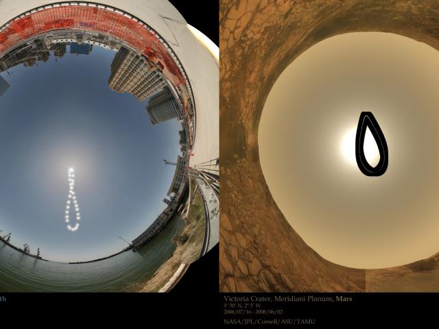 Two Worlds, Two Analemmas