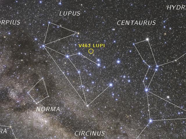 Nova V462 Lupi Now Visible