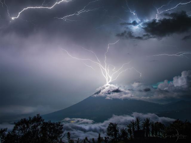 Lightning over the Volcano of Water