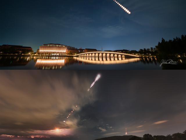 Lunar Eclipse in Two Hemispheres