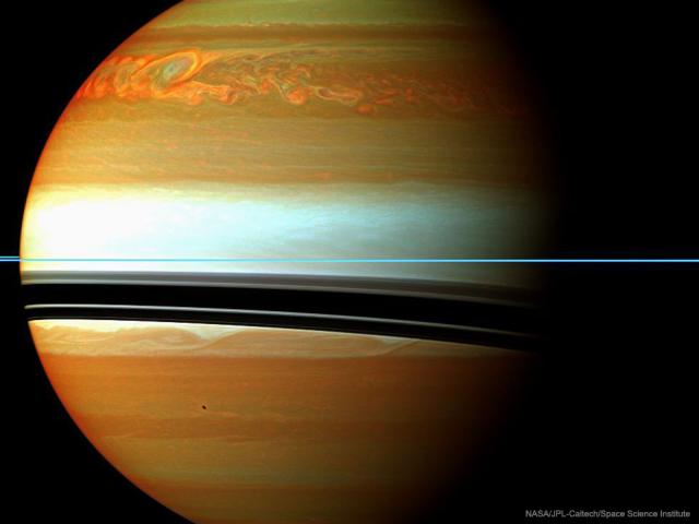 A Long Storm System on Saturn