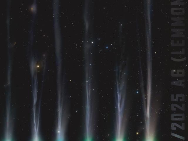The Changing Ion Tail of Comet Lemmon