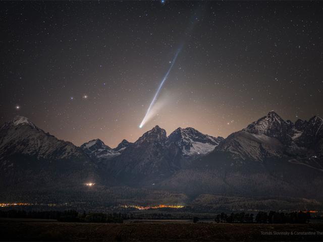 Comet Lemmon over the High Tatras