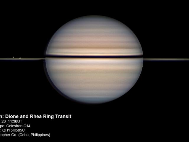 Dione and Rhea Ring Transit